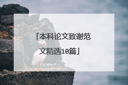 本科论文致谢范文精选10篇