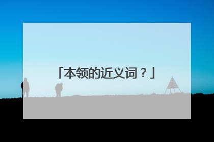 本领的近义词?