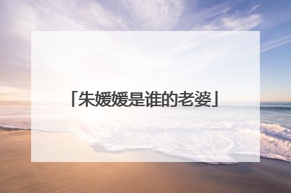 朱媛媛是谁的老婆