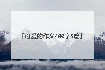 母爱的作文400字5篇