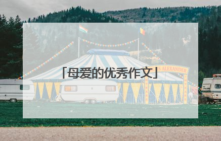 母爱的优秀作文