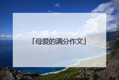 母爱的满分作文