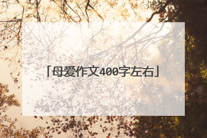 母爱作文400字左右