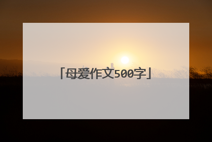 母爱作文500字