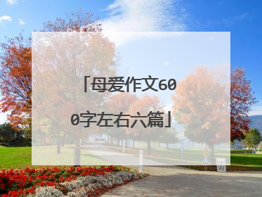 母爱作文600字左右六篇
