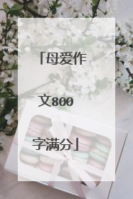 母爱作文800字满分