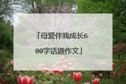 母爱伴我成长600字话题作文