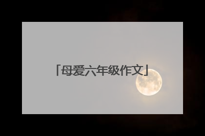母爱六年级作文