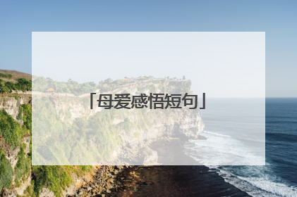 母爱感悟短句