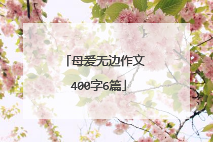 母爱无边作文400字6篇