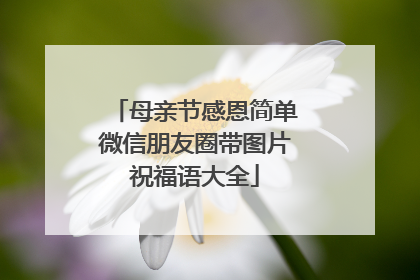 母亲节感恩简单微信朋友圈带图片祝福语大全