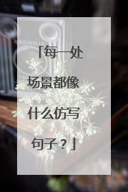 每一处场景都像什么仿写句子?
