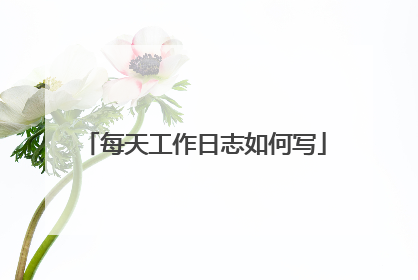 每天工作日志如何写
