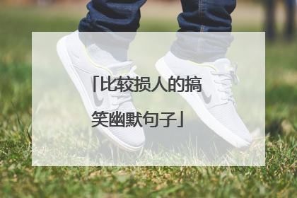 比较损人的搞笑幽默句子