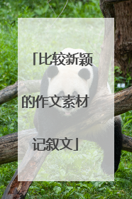 比较新颖的作文素材记叙文