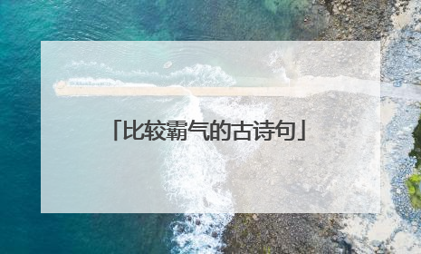 比较霸气的古诗句