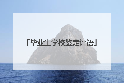 毕业生学校鉴定评语
