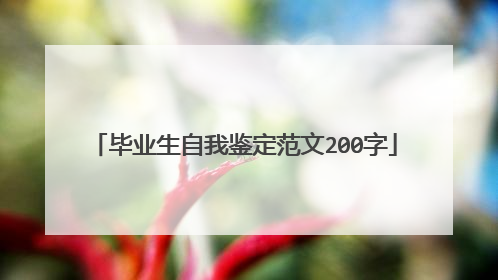 毕业生自我鉴定范文200字