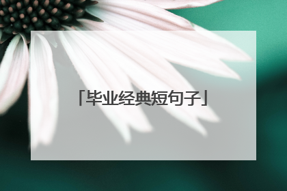 毕业经典短句子