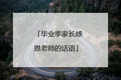 毕业季家长感恩老师的话语