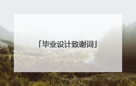 毕业设计致谢词