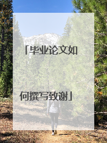 毕业论文如何撰写致谢