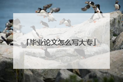 毕业论文怎么写大专