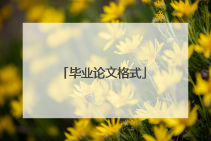 毕业论文格式