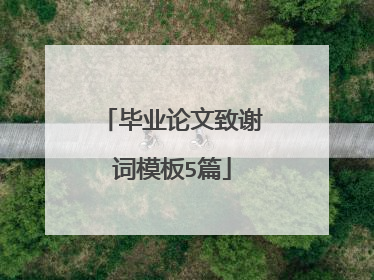 毕业论文致谢词模板5篇