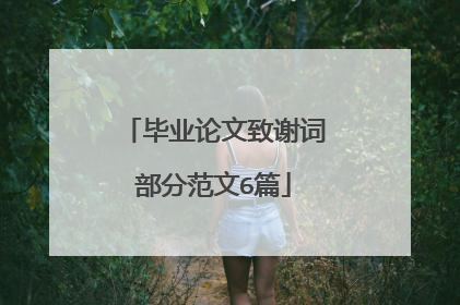 毕业论文致谢词部分范文6篇