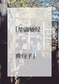 毕淑敏经典句子