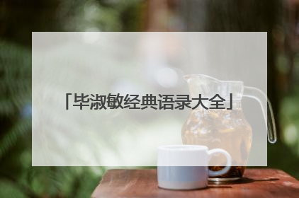 毕淑敏经典语录大全