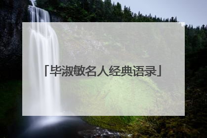 毕淑敏名人经典语录