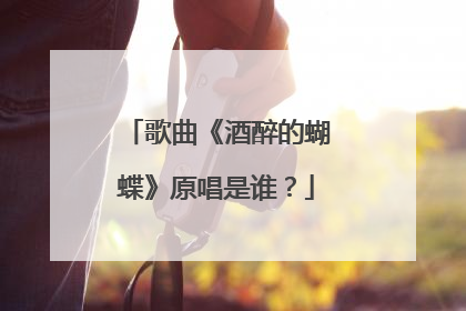歌曲《酒醉的蝴蝶》原唱是谁？