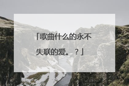 歌曲什么的永不失联的爱。？