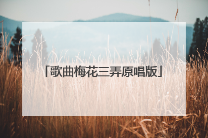 歌曲梅花三弄原唱版
