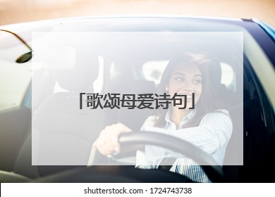 歌颂母爱诗句