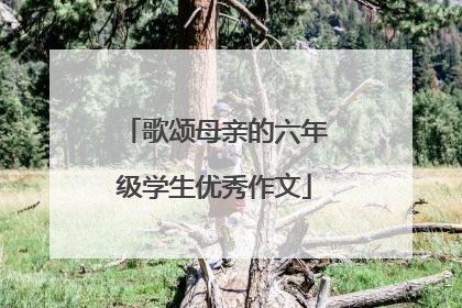 歌颂母亲的六年级学生优秀作文