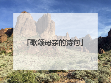 歌颂母亲的诗句