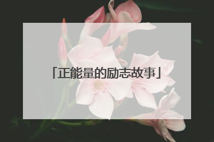 正能量的励志故事