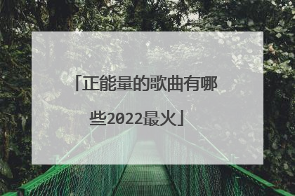 正能量的歌曲有哪些2022最火
