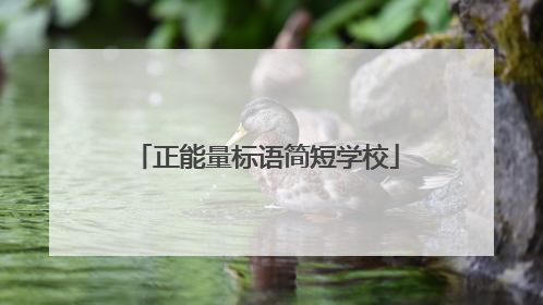 正能量标语简短学校