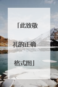 此致敬礼的正确格式图