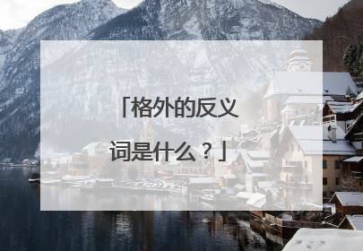 格外的反义词是什么?