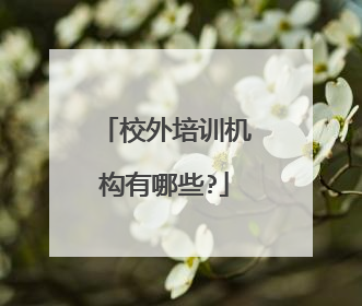 校外培训机构有哪些?