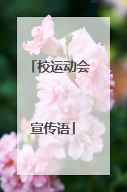 校运动会宣传语