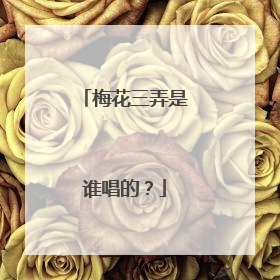 梅花三弄是谁唱的？