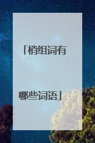 梢组词有哪些词语