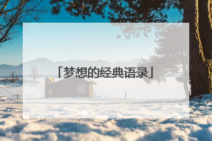 梦想的经典语录