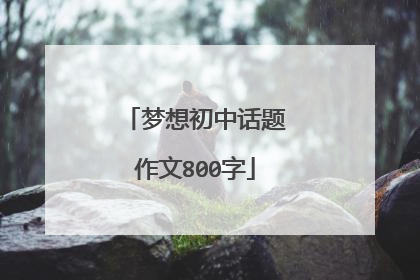 梦想初中话题作文800字
